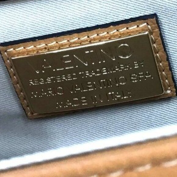 Valentino by Mario Valentino Shoulder Bag Removable Strap Clutch Tassel Pebbled - Picture 5 of 9